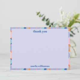 Carte De Remerciements Lavande Bleue Fête des mariées personnalisée moder