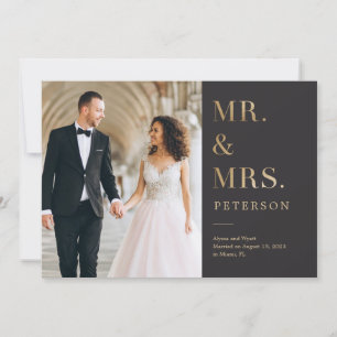 Carte De Remerciements Lavish Glow Mariage Gold