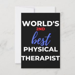 Carte De Remerciements Le 2ème meilleur physiothérapeute du monde