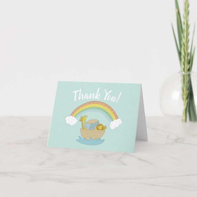 Carte De Remerciements Le Baby shower Ark Boho de Noah (Devant)