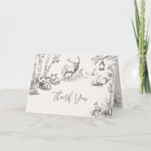 Carte De Remerciements Le Baby shower des animaux des bois