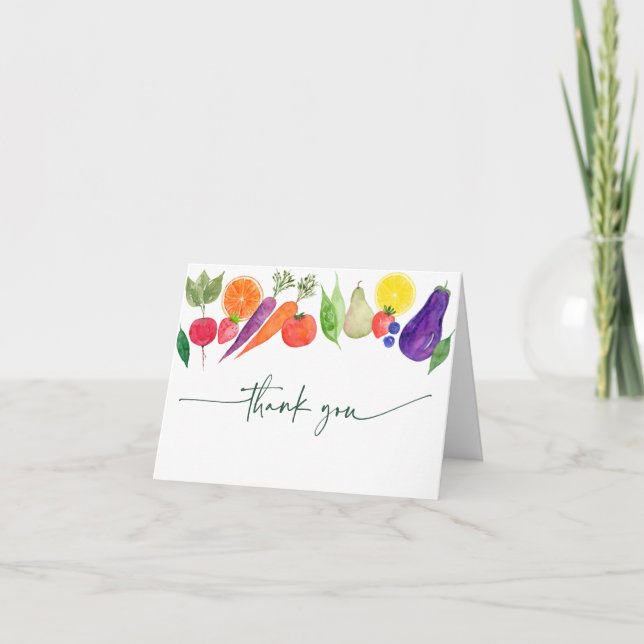 Carte De Remerciements Le Baby shower des fermiers cultivés localement (Devant)