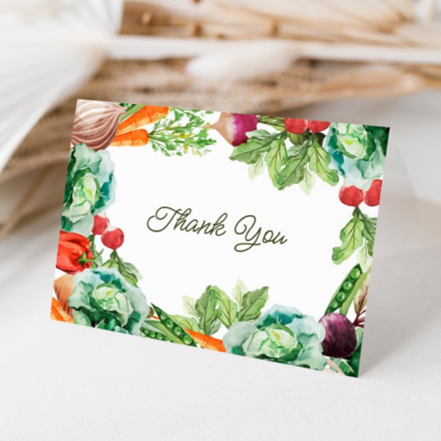Carte De Remerciements Le Baby shower des fermiers cultivés localement (Créateur téléchargé)
