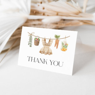 Carte De Remerciements Le Baby shower des fermiers cultivés localement