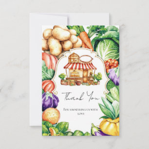 Carte De Remerciements Le Baby shower des fermiers de Boho cultivé locale