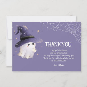 Carte De Remerciements Le baby shower fantôme de Little Boo Halloween