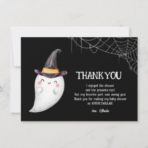 Carte De Remerciements Le baby shower fantôme de Little Boo Halloween