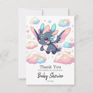 Carte De Remerciements Le Baby shower mythique du dragon