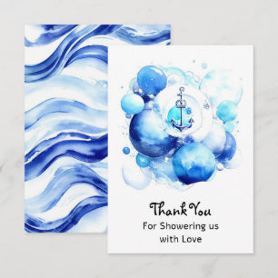 Carte De Remerciements Le Baby shower nautique du voyage du marin