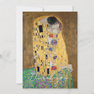 Carte De Remerciements Le Baiser par Gustav Klimt