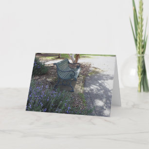 Carte De Remerciements Le banc vide et Rosemary Bush