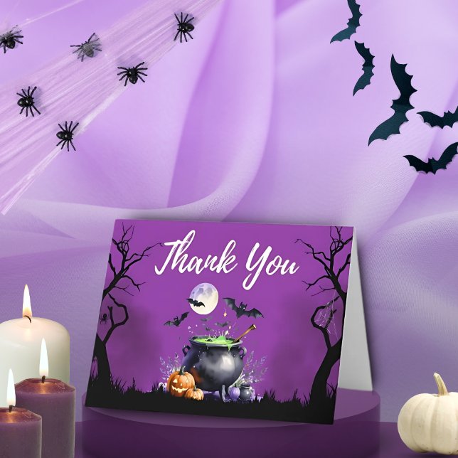 Carte De Remerciements Le bébé brasse le Baby shower d'Halloween (Créateur téléchargé)