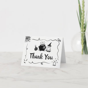 Carte De Remerciements Le bébé d'Halloween brasse le Baby shower