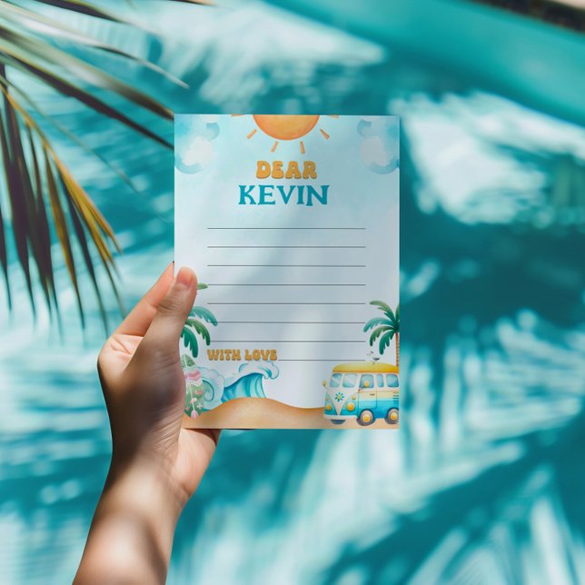 Carte De Remerciements Le Big One, Surf Birthday Time Capsule Card (Créateur téléchargé)