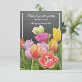 Carte De Remerciements Le Bouquet Des Tulipes