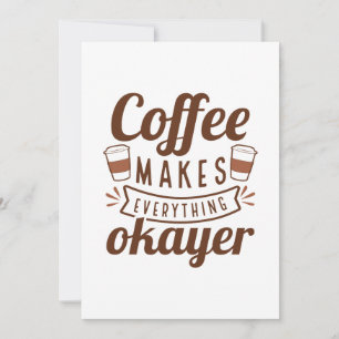 Carte De Remerciements Le Café Fait Tout Pour L'Okayer