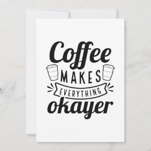 Carte De Remerciements Le Café Fait Tout Pour L'Okayer