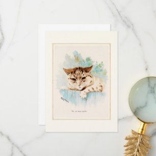 Carte De Remerciements Le chat à côté par Louis Wain