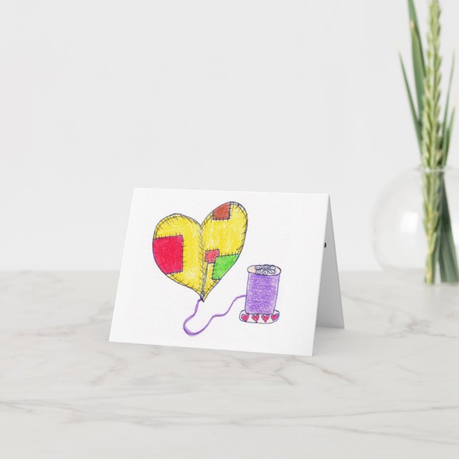 Carte De Remerciements Le coeur réparent (Devant)