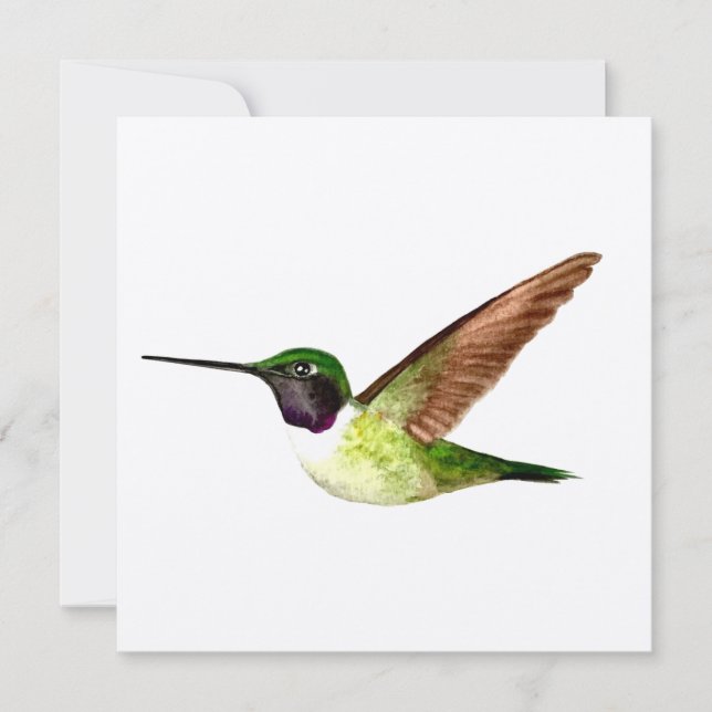 Carte De Remerciements Le colibri d'Anna en vol (Devant)