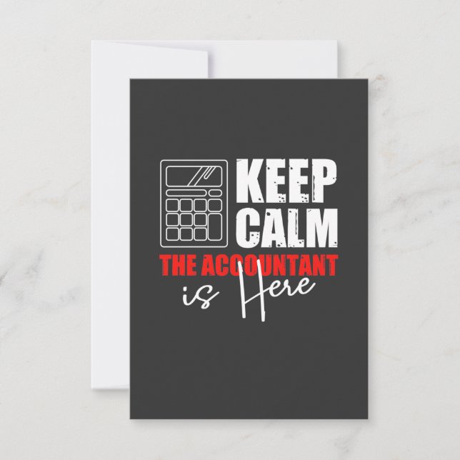 Carte De Remerciements Le comptable est là (Devant)