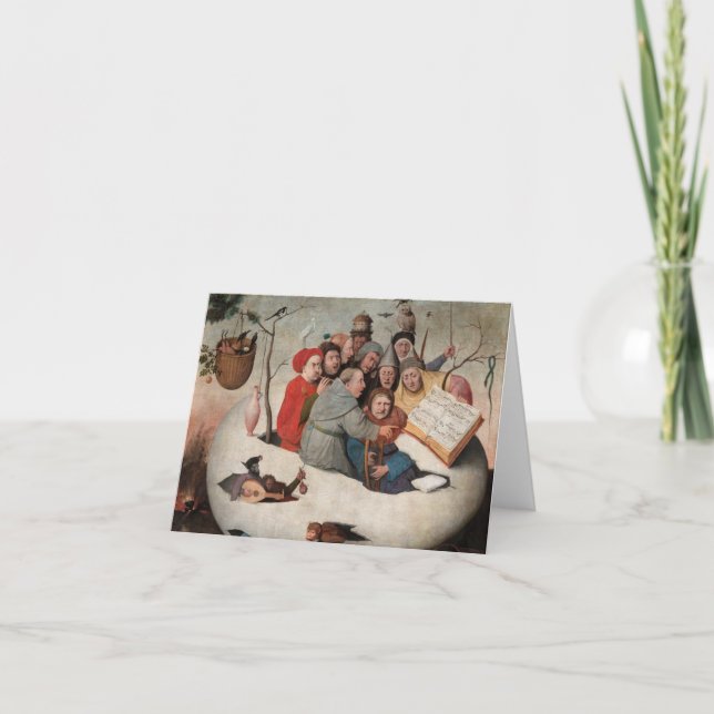 Carte De Remerciements Le concert dans l'oeuf par Hieronymus Bosch (Devant)