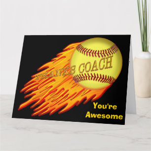 Carte De Remerciements Le GRAND base-ball flamboyant frais remercie des