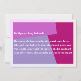 Carte De Remerciements Le gynécologue protège