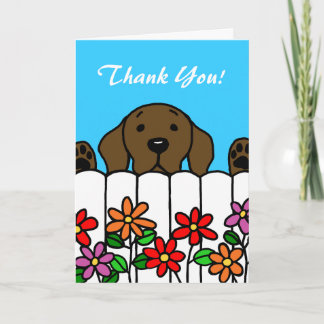 Carte De Remerciements Le Labrador du chocolat vous observe