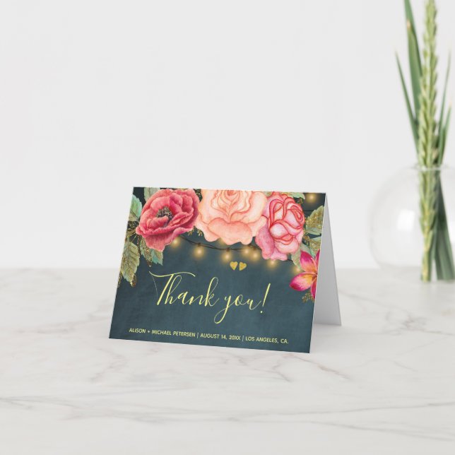 Carte De Remerciements Le mariage de PHOTO vous remercient marine (Devant)
