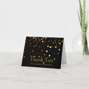 Carte De Remerciements Le mariage vintage de confettis de parties