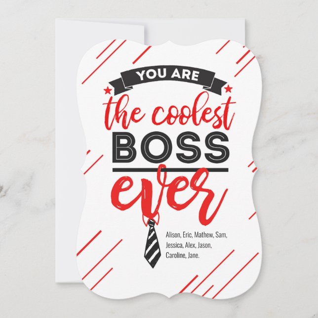 Carte De Remerciements Le meilleur boss de tous les temps (Devant)