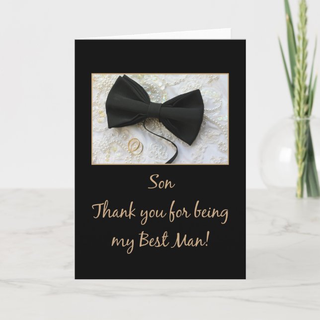 Carte De Remerciements le meilleur    homme de fils vous remercient (Devant)