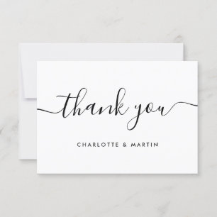 Carte De Remerciements Le Noir et blanc de la mode