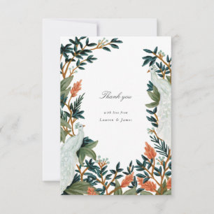 Carte De Remerciements Le paon