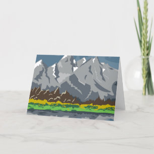 Carte De Remerciements Le Parc national de Grand Teton