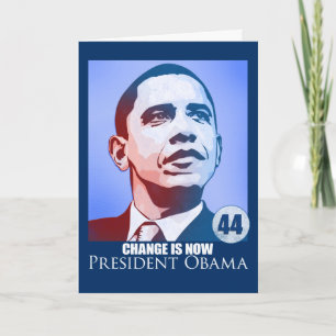 Carte De Remerciements Le Président Obama, changement est maintenant