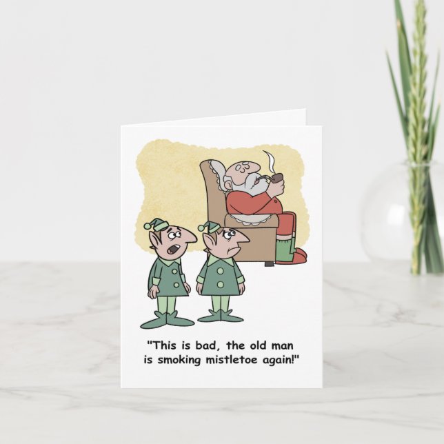 Carte De Remerciements Le problème Père Noël (Devant)