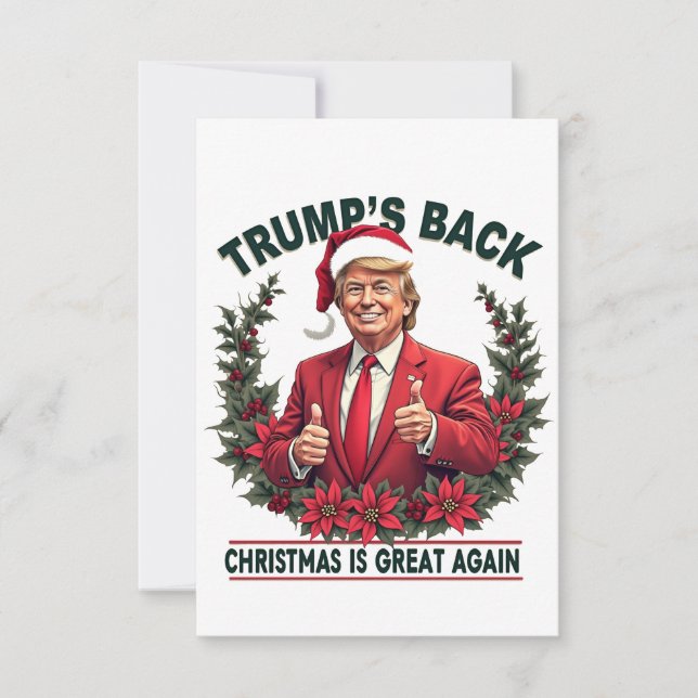 Carte De Remerciements Le retour de Noël de Trump à Père Noël (Devant)
