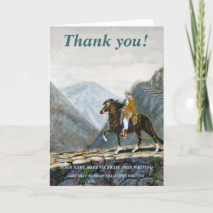 Carte De Remerciements Le sentier de montagne du cheval péruvien, de nomb