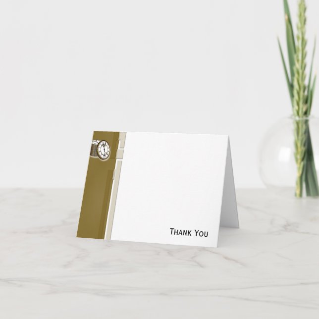 Carte De Remerciements Le temps est l'argent (Devant)