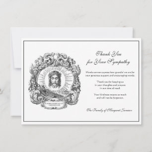 Carte De Remerciements Le triste Jésus-Christ catholique religieux