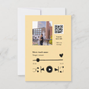 Carte De Remerciements Lecteur de musique couple personnalisé code q r te