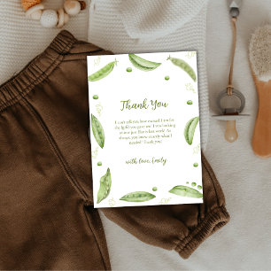 Carte De Remerciements Léger Vert Veggie Pois Doux Dans Baby shower De Po
