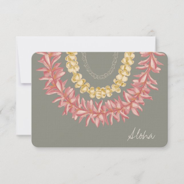 Carte De Remerciements Lei Day by Wander With Aloha (Devant)