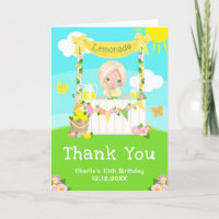 Lemonade Stand Anniversaire Blonde Hair Girl