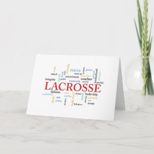 Carte De Remerciements L'entraîneur de lacrosse remercie des mots