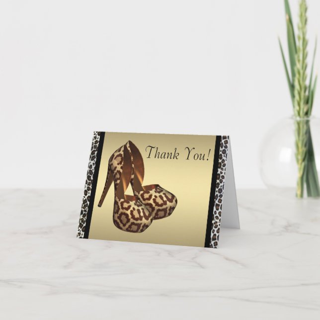 Carte De Remerciements Leopard Thank You Cards (Devant)