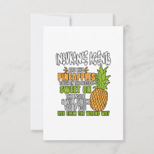 Carte De Remerciements Les Agents D'Assurance Sont Comme Des Ananas.