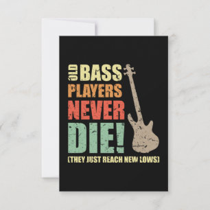 Carte De Remerciements Les basses joueurs ne meurent jamais
